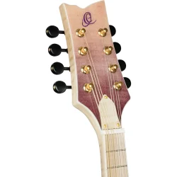 Ortega RMAE200PF Americana Serie A-style Mandolin m/mikkrofon inkl. kuffert (Flamed Maple/Mahogany purple fade)