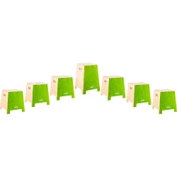 NINO Percussion NINOSET990GR Klassev�relse Stabelbar Cajon Gruppe Rytme S�t (til 6 b�rn + 1 voksen)