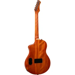 Ortega RTPG-LS1 TourPlayer Serien Nylonstrenget Guitar m/mikrofon, thin body &amp; slim neck inkl. taske (Grey Burst)