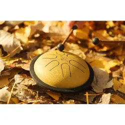 Meinl Sonic Energy MSTD3G 6" Mini Steel Tongue Drum (B-dur, guld) inkl. pose &amp; k�ller