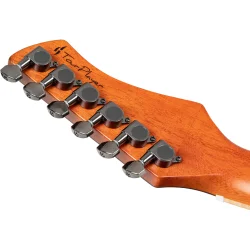 Ortega RTPG-LS1 TourPlayer Serien Nylonstrenget Guitar m/mikrofon, thin body &amp; slim neck inkl. taske (Grey Burst)