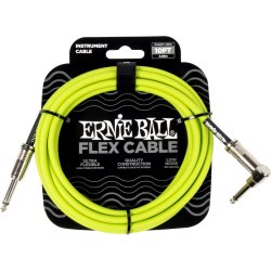 Ernie Ball 6465 Flex Instrument Kabel Straight - Angled 6,3mm (3 meter)