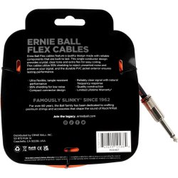 Ernie Ball 6467 Flex Instrument Kabel Straight - Angled 6,3mm (6 meter)