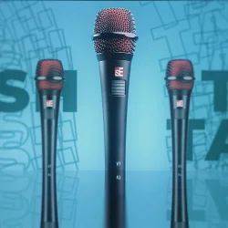 sE Electronics V7PTT Dynamisk Push To Talk Mikrofon m/indbygget pop-filter &amp; klik-fri t�nd/sluk knap