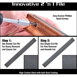 MusicNomad MN831 Fret Beveling File B�ndendefil m/ 2 Vinkler