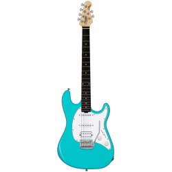 Sterling by Music Man CT20HSS-ELB Intro Series Cutlass Elektrisk Begynder Guitar (electric blue)