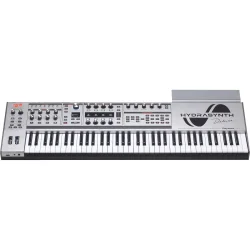 ASM Hydrasynth DELUXE Limited-Edition Silver Synthesizer m/73 Polytouch velocity-flsomme tangenter