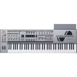 ASM Hydrasynth DELUXE Limited-Edition Silver Synthesizer m/73 Polytouch velocity-flsomme tangenter
