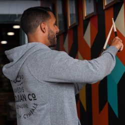 Zildjian Gray Zip-Up Hoodie 