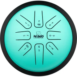 NINO Percussion NINO982 Mini Melody Serien Small Steel Tongue Drum �18cm (gr�n, g-mol, 8 toner) inkl. pose &amp; k�ller�