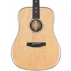 Tyma TD-10E Western Guitar inkl. kraftig transporttaske, capo, plektre &amp; rem