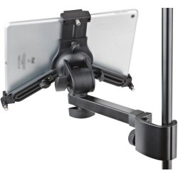 K&M 19791 Universal iPad/tablet-holder til montering p� mikrofonstativ med op til �30 mm