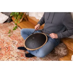 Meinl Sonic Energy OSTD1BK 16" Oktav Steel Tongue Drum (D Kurd, sort) inkl. taske &amp; k�ller
