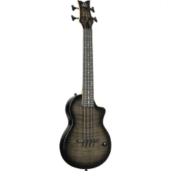 Ortega NEO-BS-TGB Neo Serien Solid Ukulele Bas m/mikrofon inkl. taske (Transparent Grey Burst)
