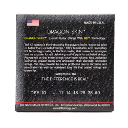 DR Strings DSE-11 Dragon Skin Hard Coated Heavy 011-050 Elektrisk Guitar Strenges�t 