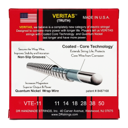DR Strings VTE-11 Veritas Heavy 011-050 Elektrisk Guitar Strenges�t