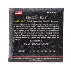 DR Strings DSE-10 Dragon Skind Hard Coated Medium 010-046 Elektrisk Guitar Strenges�t