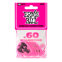 Ernie Ball EB-9179 Everlast Pick .60 mm Pink (12 stk)
