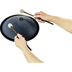 Meinl Sonic Energy CSTD2NB Kompakt Steel Tongue Drum (C-Moll, 8 Toner, 432 Hz, Marinebl�)