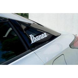 Ibanez Logo Stcker 230x56 mm. White