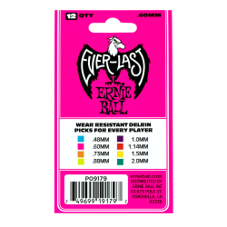 Ernie Ball EB-9179 Everlast Pick .60 mm Pink (12 stk)