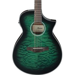 Ibanez AEWC16QA-TEH Western Guitar m/mikrofon (Transparent Emerald Burst)
