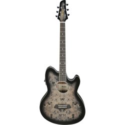 Ibanez TCY10PA-BKB Talman Serien Double Cutaway Western Guitar m/mikrofon (Transparent Brown Black Buest High Gloss)