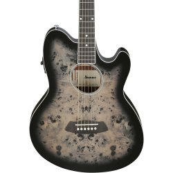 Ibanez TCY10PA-BKB Talman Serien Double Cutaway Western Guitar m/mikrofon (Transparent Brown Black Buest High Gloss)