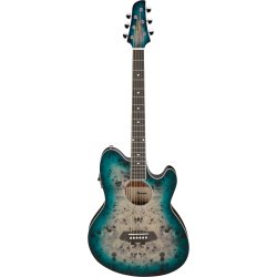 Ibanez TCY10PA-CBS Talman Serien Double Cutaway Western Guitar m/mikrofon (Cosmic Blue Starburst High Gloss)