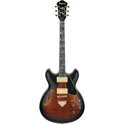 Ibanez AS93QMSP-DBS AS Artcore Expressionist Hollowbody Elektrisk Guitar (Dark Brown Sunburst)