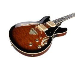 Ibanez AS93QMSP-DBS AS Artcore Expressionist Hollowbody Elektrisk Guitar (Dark Brown Sunburst)