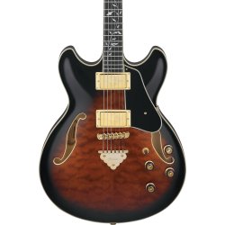 Ibanez AS93QMSP-DBS AS Artcore Expressionist Hollowbody Elektrisk Guitar (Dark Brown Sunburst)