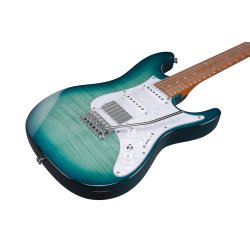 Ibanez AZ22S1F-TXB AZ Standard Elektrisk Guitar (Transparent Turquoise Burst)