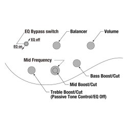 Ibanez SDGB1-DMT Steve Di Giorgo Signatur (Testament) Fretless 5-strenget Elektrisk Bas 