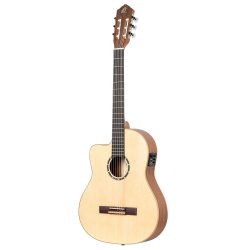 Ortega RCE125SN-L 4/4 St�rrelse Venstreh�ndet Klassisk Guitar m/mikrofon inkl. taske 