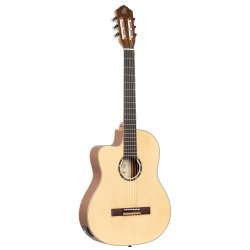 Ortega RCE125SN-L 4/4 St�rrelse Venstreh�ndet Klassisk Guitar m/mikrofon inkl. taske 