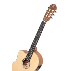 Ortega RCE125SN-L 4/4 St�rrelse Venstreh�ndet Klassisk Guitar m/mikrofon inkl. taske 