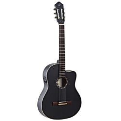 Ortega RCE125SN-SBK 4/4 St�rrelse Klassisk Guitar m/mikrofon inkl. taske
