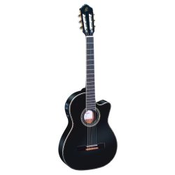 Ortega RCE145BK 4/4 St�rrelse Klassisk Guitar m/mikrofon inkl. taske