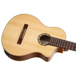Ortega RCE133-7 4/4 St�rrelse 7-strenget Klassisk Guitar m/mikrofon inkl. taske 
