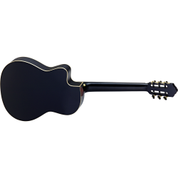 Ortega RCE138-T4BK 4/4 St�rrelse Klassisk Guitar m/mikrofon inkl. taske 