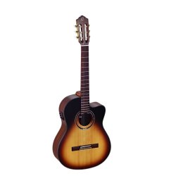 Ortega RCE158SN-TSB 4/4 St�rrelse Klassisk Guitar m/mikrofon inkl. taske 