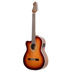 Ortega RCE238SN-FT-L 4/4 St�rrelse Venstreh�ndet Klassisk Guitar m/mikrofon inkl. taske