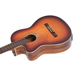 Ortega RCE238SN-FT-L 4/4 St�rrelse Venstreh�ndet Klassisk Guitar m/mikrofon inkl. taske