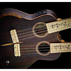 Ortega HYDRA-ZS Twin-neck Tenor ukulele inkl. taske 