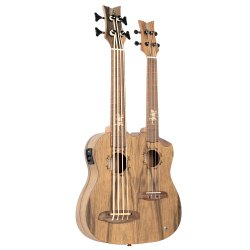 Ortega HYDRA-BSTE Twin-neck UkeBass/Tenor ukulele inkl. taske 