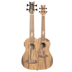 Ortega HYDRA-BSTE Twin-neck UkeBass/Tenor ukulele inkl. taske 