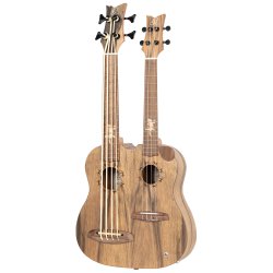 Ortega HYDRA-BSTE Twin-neck UkeBass/Tenor ukulele inkl. taske 