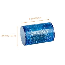 Ortega Plastic Finger Shaker, Blue Sparkle