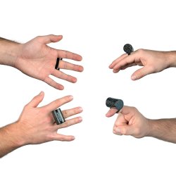 Ortega Plastic Finger Shaker, Black Sparkle